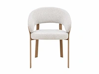 Design eetkamerstoelen naturel chenille (6x) - afbeelding 2 van  7