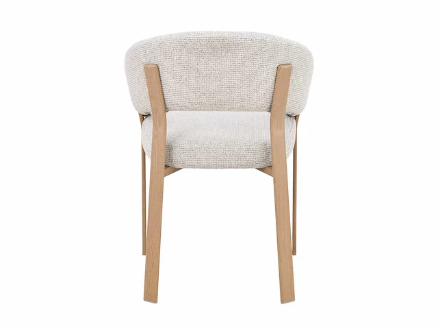 Design eetkamerstoelen naturel chenille (6x) - afbeelding 4 van  7