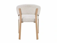 Design eetkamerstoelen naturel chenille (6x) - afbeelding 4 van  7