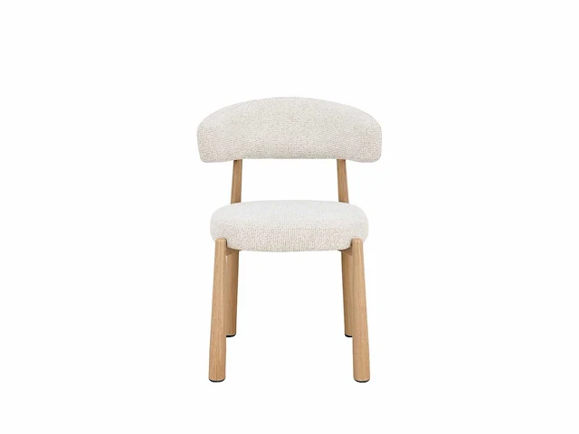 Design eetkamerstoelen naturel chenille (6x) - afbeelding 2 van  5