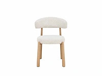 Design eetkamerstoelen naturel chenille (6x) - afbeelding 2 van  5