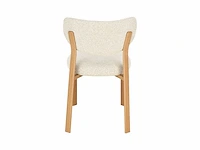 Design eetkamerstoelen naturel chenille (6x) - afbeelding 4 van  6