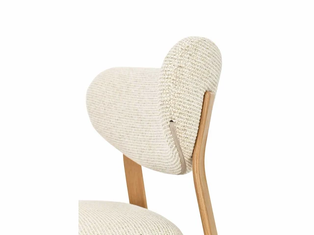 Design eetkamerstoelen naturel chenille (6x) - afbeelding 6 van  6