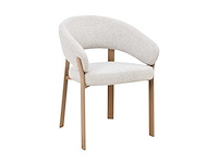 Design eetkamerstoelen naturel chenille (6x)
