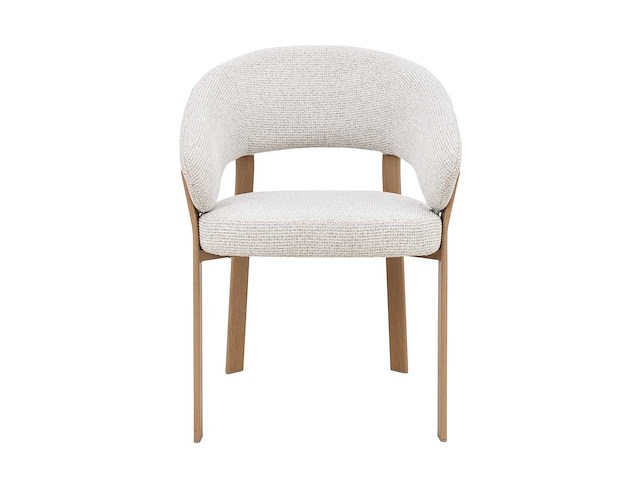 Design eetkamerstoelen naturel chenille (6x) - afbeelding 2 van  7