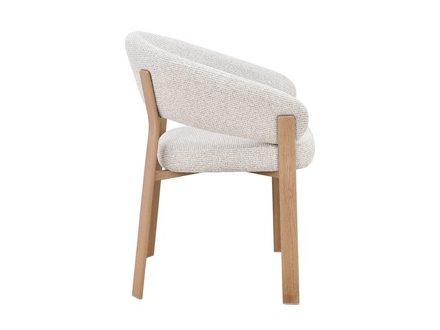 Design eetkamerstoelen naturel chenille (6x) - afbeelding 3 van  7