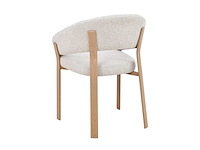 Design eetkamerstoelen naturel chenille (6x) - afbeelding 5 van  7