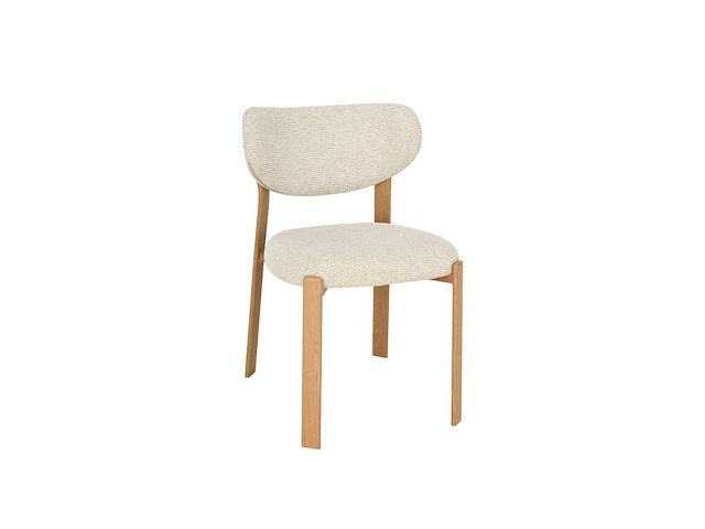 Design eetkamerstoelen naturel chenille (6x) - afbeelding 1 van  6