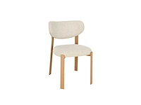 Design eetkamerstoelen naturel chenille (6x) - afbeelding 1 van  6