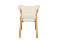 Design eetkamerstoelen naturel chenille (6x) - afbeelding 4 van  6