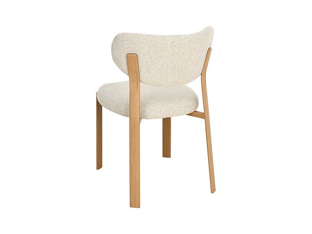 Design eetkamerstoelen naturel chenille (6x) - afbeelding 5 van  6
