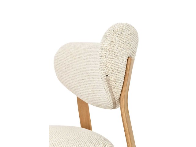 Design eetkamerstoelen naturel chenille (6x) - afbeelding 6 van  6