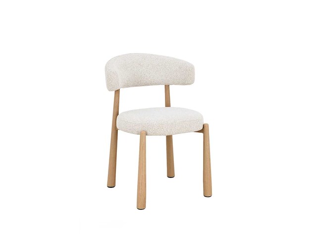 Design eetkamerstoelen naturel chenille (6x) - afbeelding 1 van  5