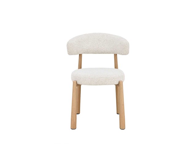 Design eetkamerstoelen naturel chenille (6x) - afbeelding 2 van  5