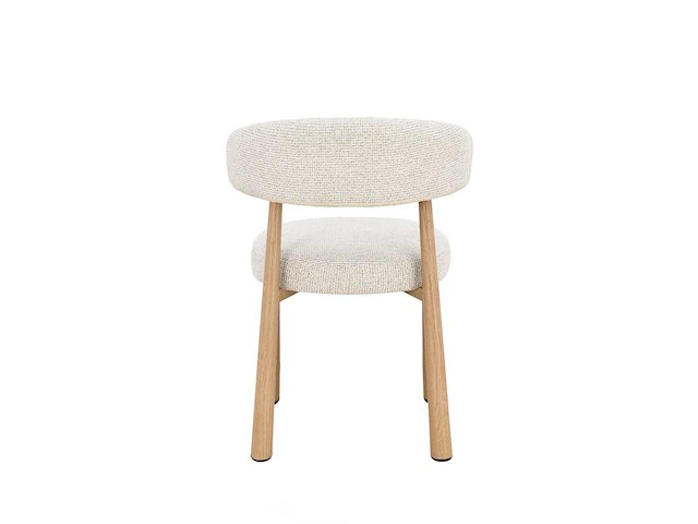 Design eetkamerstoelen naturel chenille (6x) - afbeelding 4 van  5