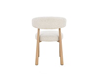 Design eetkamerstoelen naturel chenille (6x) - afbeelding 4 van  5