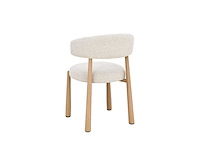 Design eetkamerstoelen naturel chenille (6x) - afbeelding 5 van  5