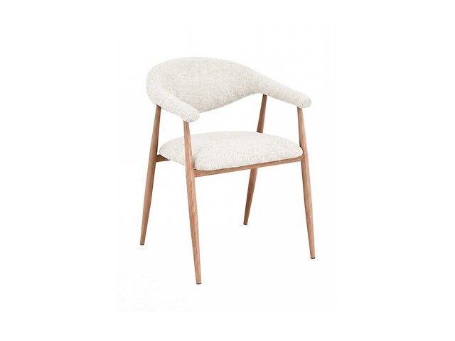 Design eetkamerstoelen naturel chenille (6x) - afbeelding 1 van  5