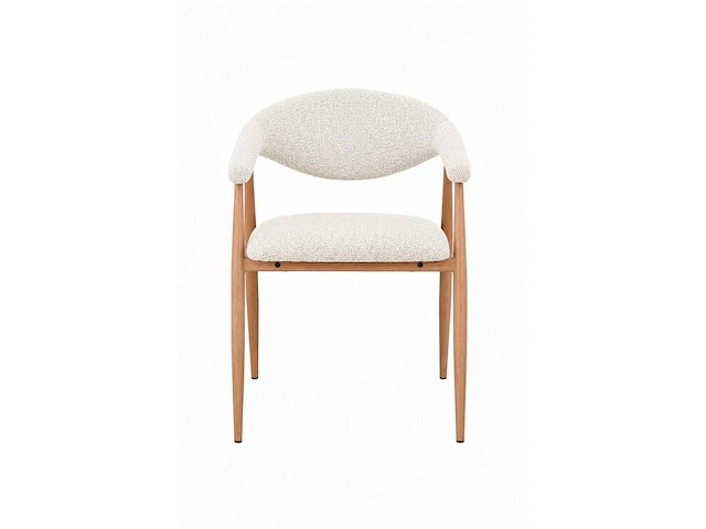 Design eetkamerstoelen naturel chenille (6x) - afbeelding 2 van  5