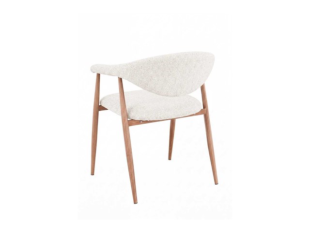 Design eetkamerstoelen naturel chenille (6x) - afbeelding 4 van  5