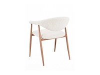 Design eetkamerstoelen naturel chenille (6x) - afbeelding 4 van  5