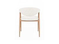 Design eetkamerstoelen naturel chenille (6x) - afbeelding 5 van  5