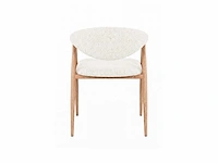 Design eetkamerstoelen naturel chenille (6x) - afbeelding 5 van  5