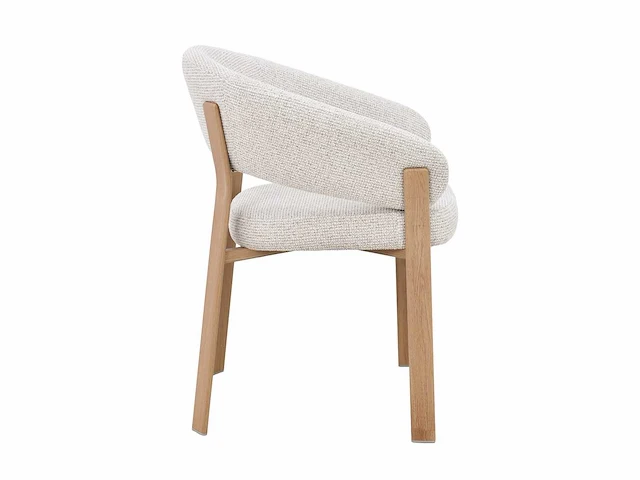 Design eetkamerstoelen naturel chenille (6x) - afbeelding 3 van  7