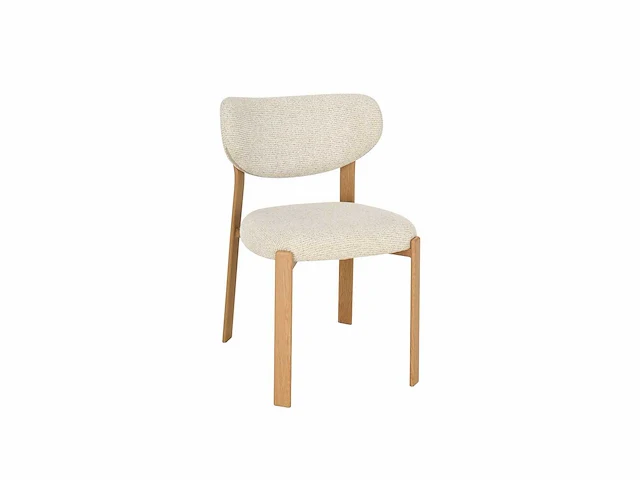 Design eetkamerstoelen naturel chenille (6x) - afbeelding 1 van  6