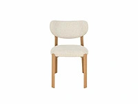 Design eetkamerstoelen naturel chenille (6x) - afbeelding 2 van  6