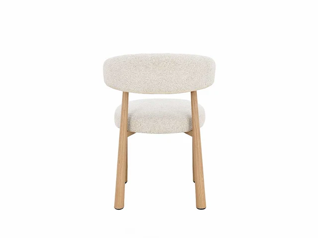 Design eetkamerstoelen naturel chenille (6x) - afbeelding 4 van  5