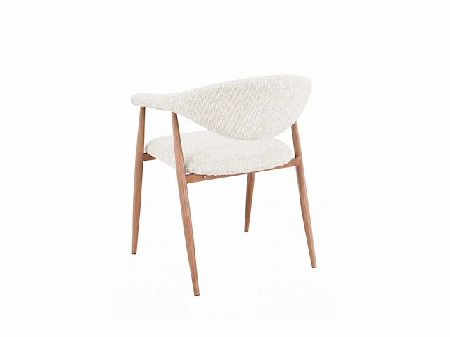 Design eetkamerstoelen naturel chenille (6x) - afbeelding 4 van  5