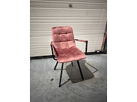 Design eetkamerstoelen roos velvet (7x) - afbeelding 1 van  4