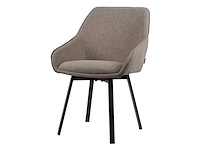 Design eetkamerstoelen taupe weave (6x) showroommodel - afbeelding 1 van  5
