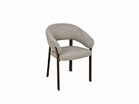 Design eetkamerstoelen walnut chenille (6x) - afbeelding 1 van  6