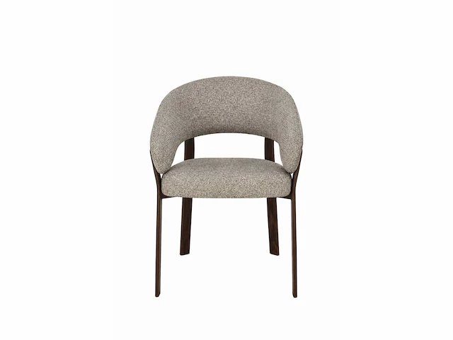 Design eetkamerstoelen walnut chenille (6x) - afbeelding 2 van  6