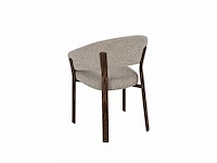 Design eetkamerstoelen walnut chenille (6x) - afbeelding 4 van  6