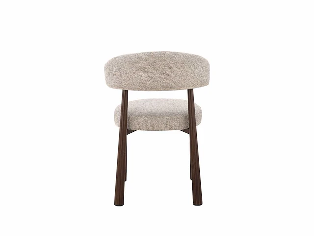 Design eetkamerstoelen walnut chenille (6x) - afbeelding 5 van  6