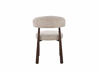 Design eetkamerstoelen walnut chenille (6x) - afbeelding 5 van  6