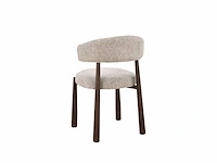Design eetkamerstoelen walnut chenille (6x) - afbeelding 6 van  6