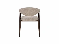 Design eetkamerstoelen walnut chenille (6x) - afbeelding 5 van  6