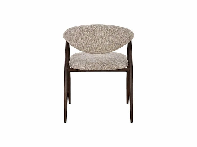Design eetkamerstoelen walnut chenille (6x) - afbeelding 5 van  6