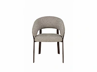 Design eetkamerstoelen walnut chenille (6x) - afbeelding 2 van  6