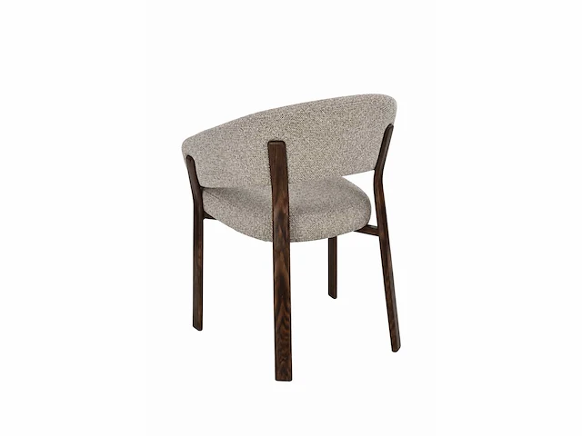 Design eetkamerstoelen walnut chenille (6x) - afbeelding 4 van  6