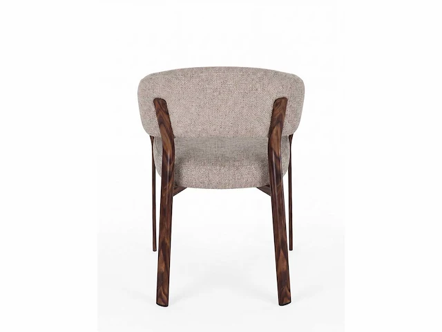 Design eetkamerstoelen walnut chenille (6x) - afbeelding 5 van  6