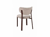 Design eetkamerstoelen walnut chenille (6x) - afbeelding 4 van  6