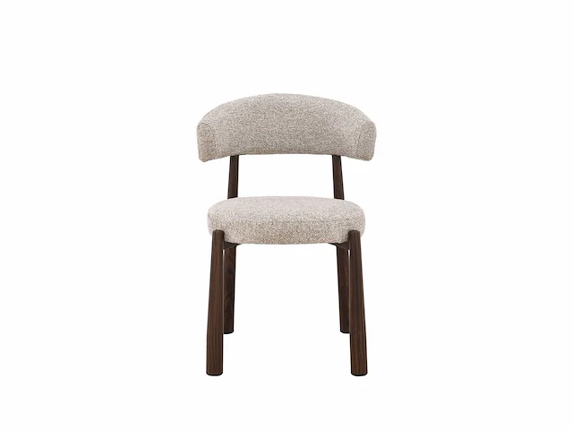 Design eetkamerstoelen walnut chenille (6x) - afbeelding 2 van  6