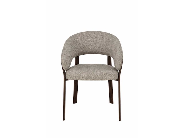 Design eetkamerstoelen walnut chenille (6x) - afbeelding 2 van  6