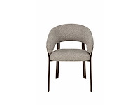 Design eetkamerstoelen walnut chenille (6x) - afbeelding 2 van  6