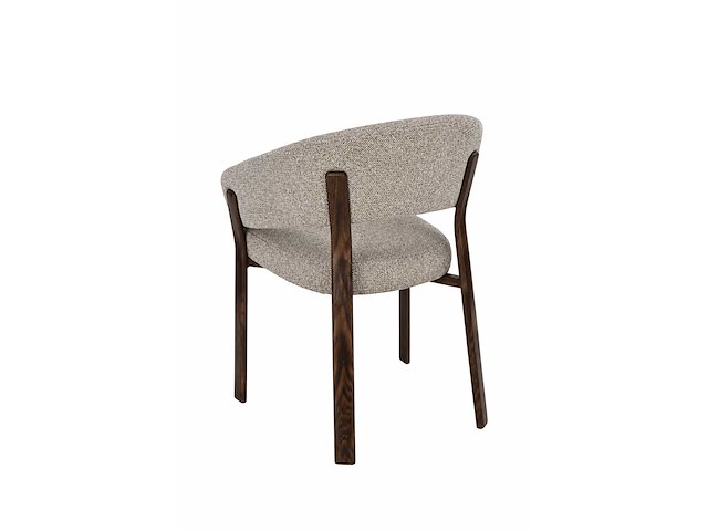 Design eetkamerstoelen walnut chenille (6x) - afbeelding 4 van  6